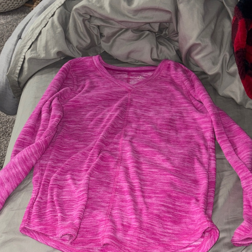 St. John's Bay Fuchsia Long Sleeve Top